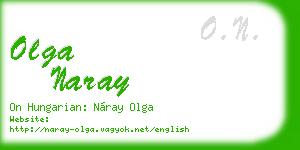 olga naray business card